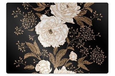 Alfombra para silla de escritorio Rosas de estilo retro