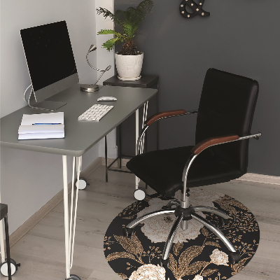 Alfombra para silla de escritorio Rosas de estilo retro