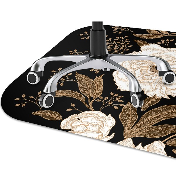 Alfombra para silla de escritorio Rosas de estilo retro