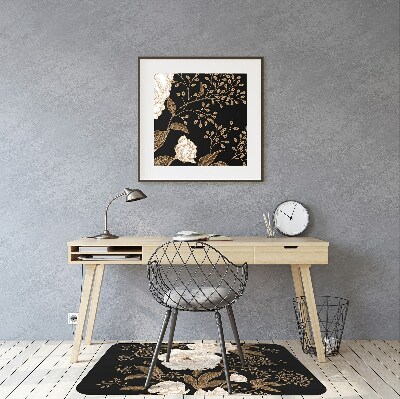 Alfombra para silla de escritorio Rosas de estilo retro
