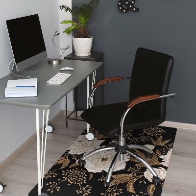 Alfombra para silla de escritorio Rosas de estilo retro
