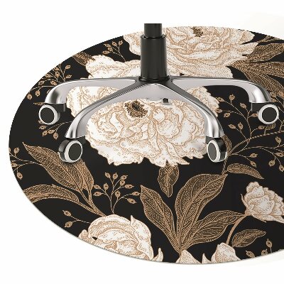 Alfombra para silla de escritorio Rosas de estilo retro