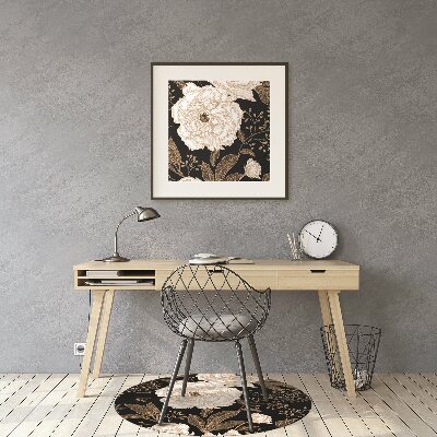Alfombra para silla de escritorio Rosas de estilo retro