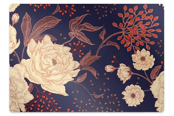Alfombra para silla de escritorio Rose con rowan