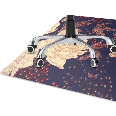 Alfombra para silla de escritorio Rose con rowan