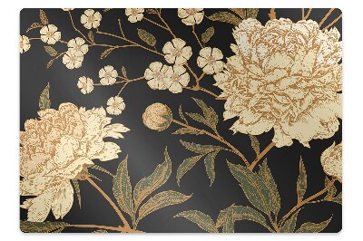 Alfombra silla ordenador Peonía blanca
