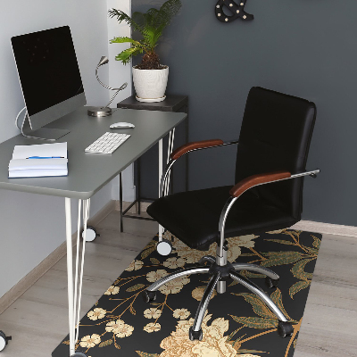 Alfombra silla ordenador Peonía blanca