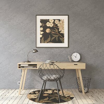 Alfombra silla ordenador Peonía blanca
