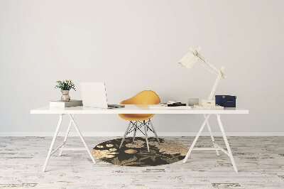 Alfombra silla ordenador Peonía blanca