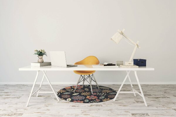 Alfombra para silla de escritorio Flores coloridas