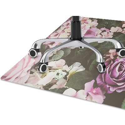 Alfombra silla ordenador Flores barrocas