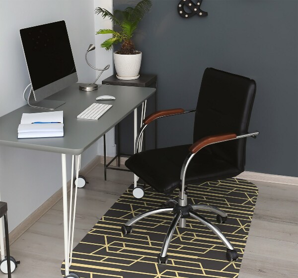 Alfombrilla para silla de escritorio Lineasamarillas