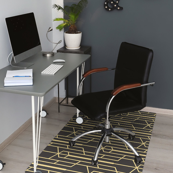 Alfombrilla para silla de escritorio Lineasamarillas