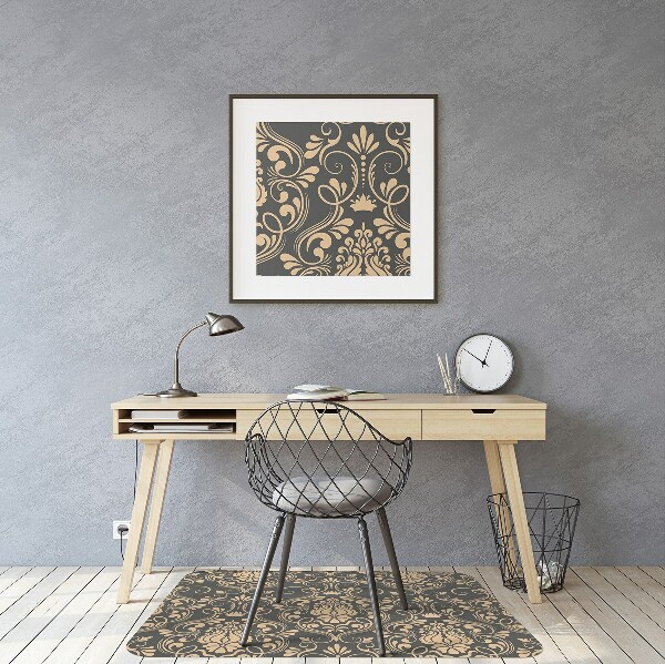 Alfombra para silla de escritorio Ornamento dorado