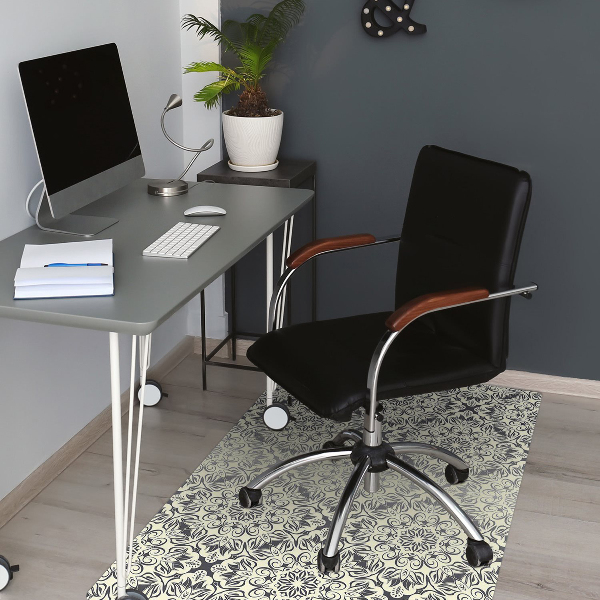 Alfombrilla para silla de escritorio Patrón floral