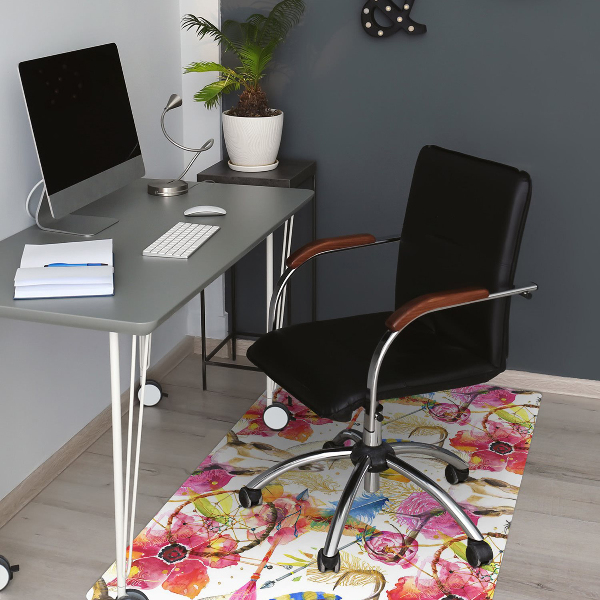 Alfombrilla para silla de escritorio Motivos indios