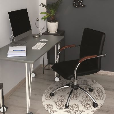 Alfombra para silla de escritorio Símbolo marrón