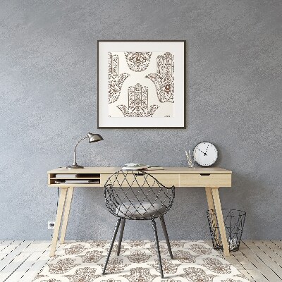 Alfombra para silla de escritorio Símbolo marrón