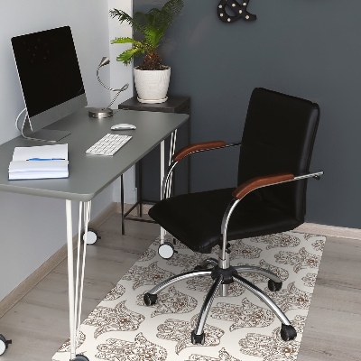 Alfombra para silla de escritorio Símbolo marrón