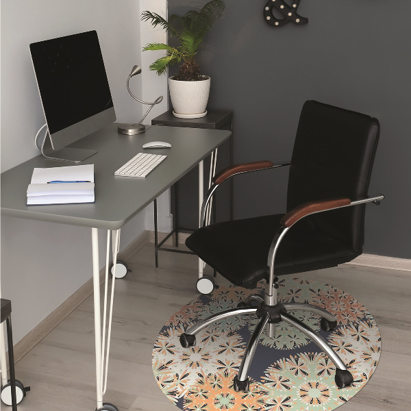 Alfombra para silla de escritorio Mandalas coloridos