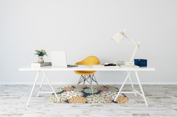 Alfombra para silla de escritorio Mandalas coloridos
