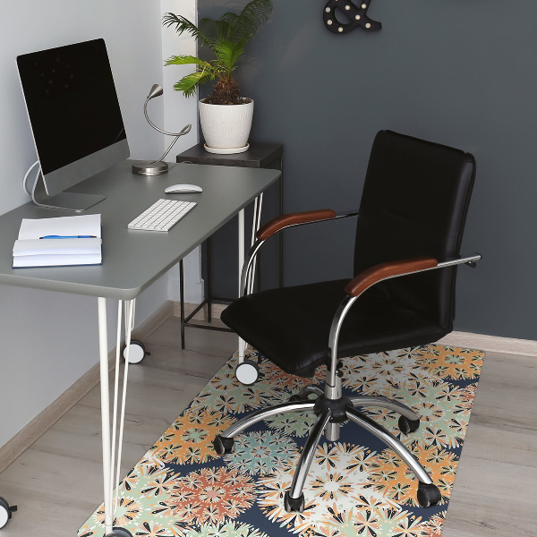 Alfombra para silla de escritorio Mandalas coloridos