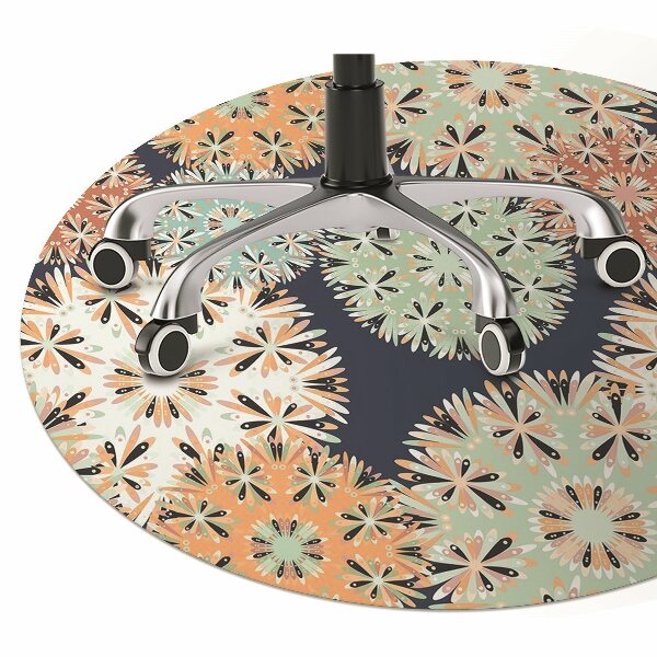 Alfombra para silla de escritorio Mandalas coloridos