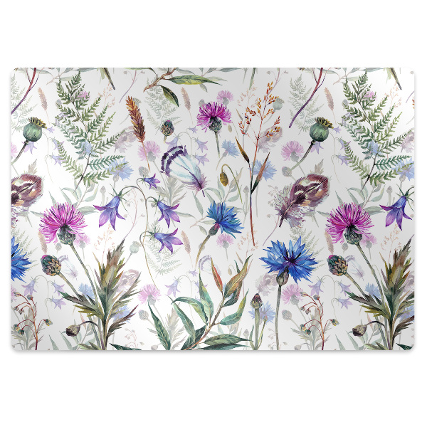 Alfombra silla ordenador Flores de campo