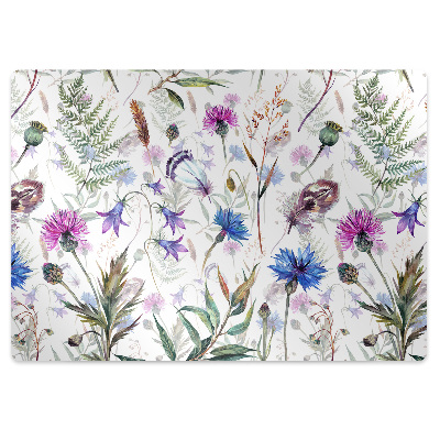 Alfombra silla ordenador Flores de campo
