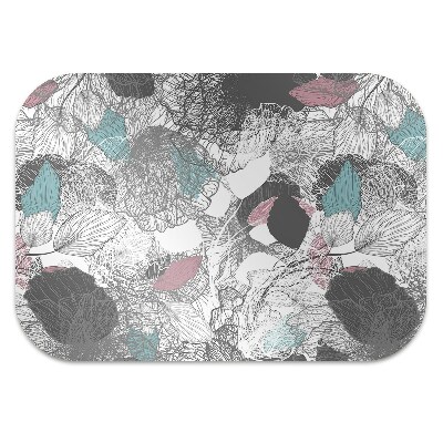 Alfombra silla ordenador Patrón floral