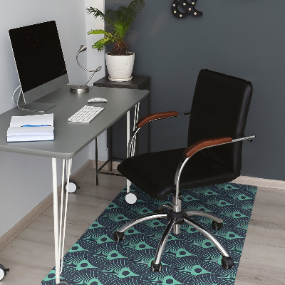 Alfombra silla ordenador Azul neón