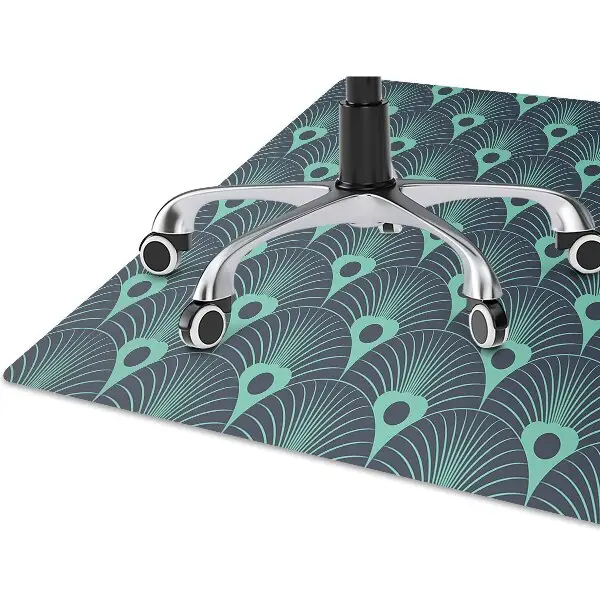 Alfombra silla ordenador Azul neón