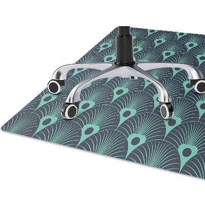 Alfombra silla ordenador Azul neón