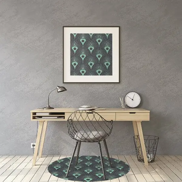 Alfombra silla ordenador Azul neón