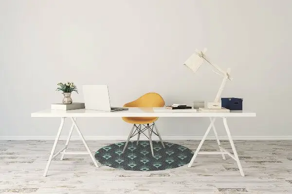 Alfombra silla ordenador Azul neón