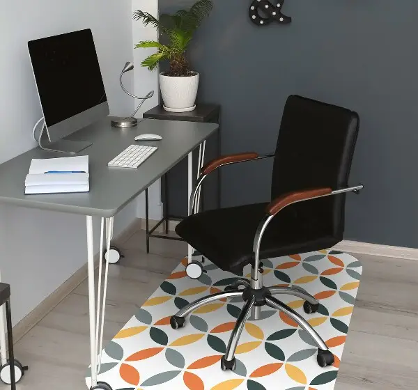 Alfombra silla ordenador Ruedas geométricas
