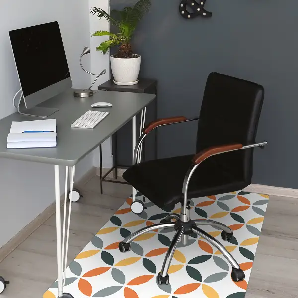 Alfombra silla ordenador Ruedas geométricas