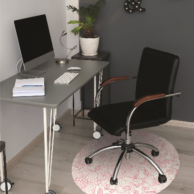 Alfombra para silla de escritorio Flores de contorno