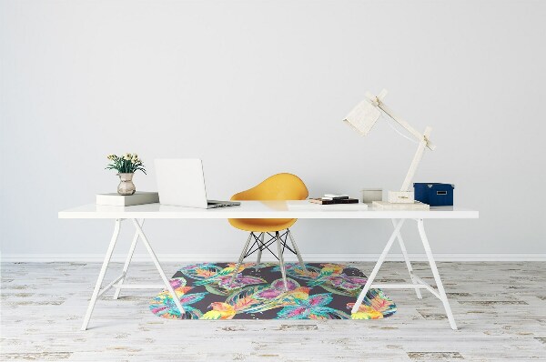 Alfombra para silla de escritorio Loros coloridos