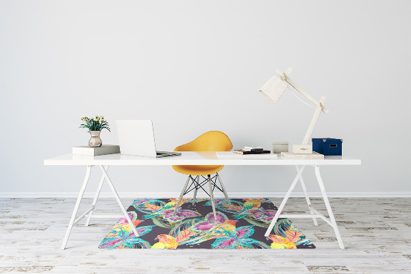 Alfombra para silla de escritorio Loros coloridos