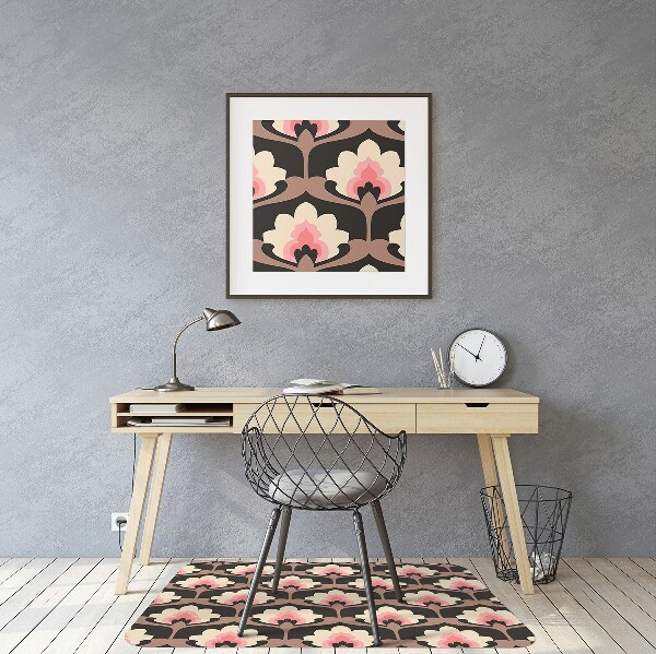 Alfombra silla ordenador Patrón floral