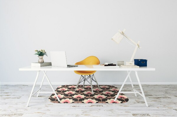 Alfombra silla ordenador Patrón floral