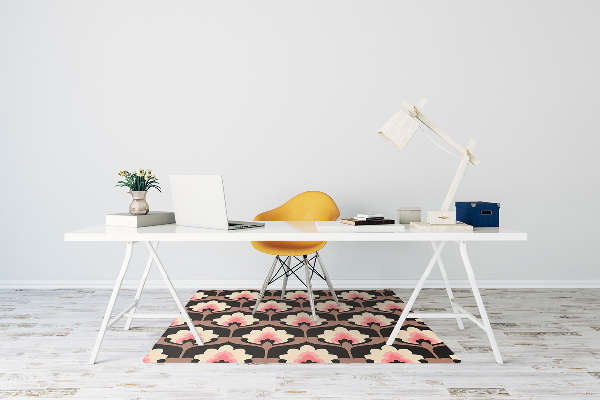 Alfombra silla ordenador Patrón floral