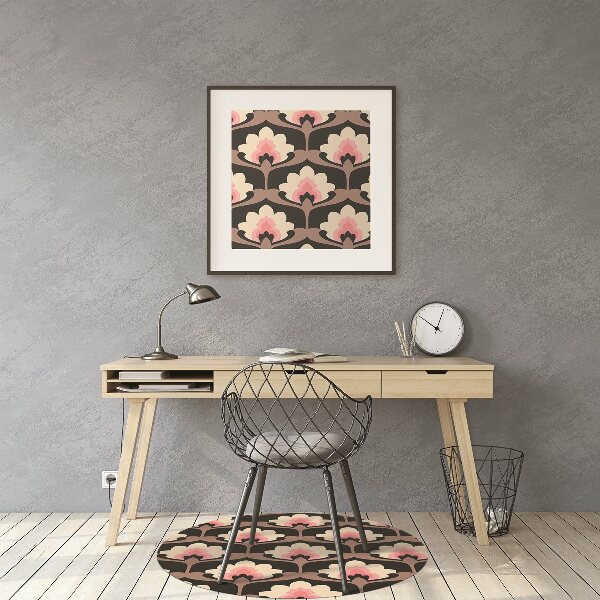 Alfombra silla ordenador Patrón floral