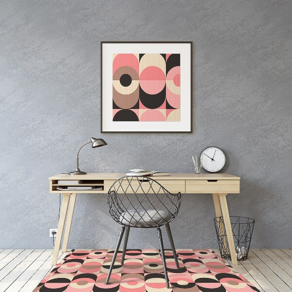 Alfombrilla para silla de escritorio Círculo vintage