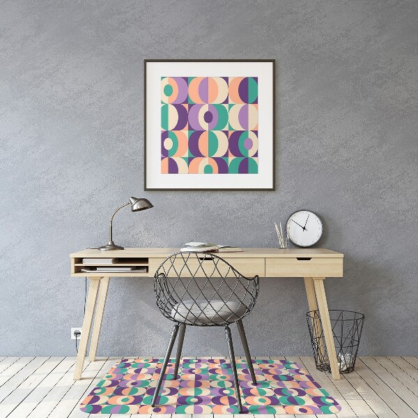 Alfombra para silla de escritorio Cuadrados y ruedas