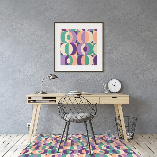 Alfombra para silla de escritorio Cuadrados y ruedas
