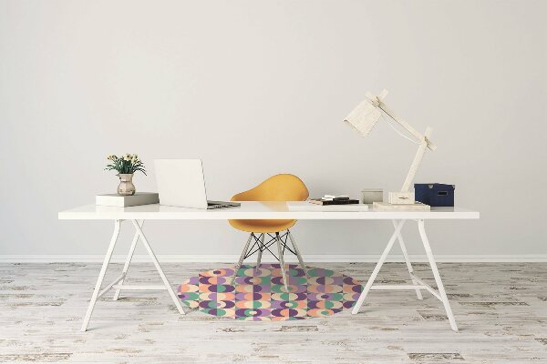 Alfombra para silla de escritorio Cuadrados y ruedas