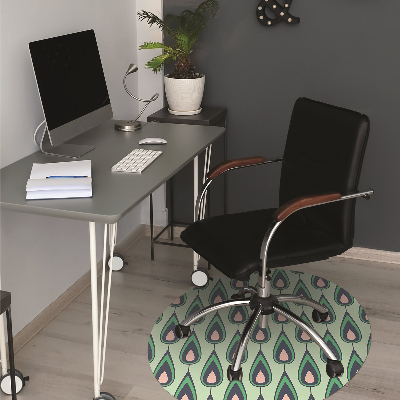 Alfombra para silla de escritorio Lágrimas verdes