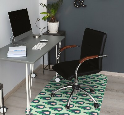 Alfombra para silla de escritorio Lágrimas verdes
